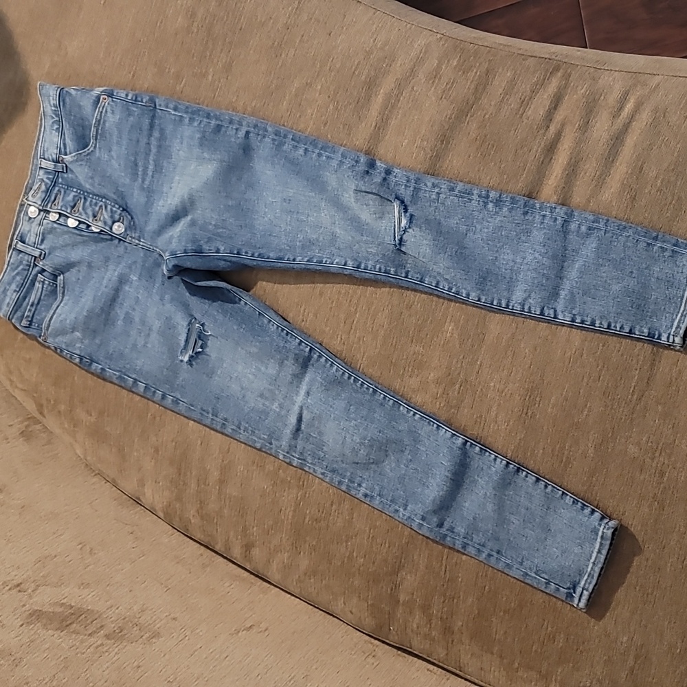 Express High Rise Hyper Stretch Denim Jeans - Picture 3 of 15